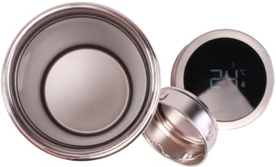 ViaMondo Thermosfles 0.33L Bamboe met Temperatuur Display