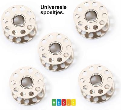 *** 20 x RVS Spoeltjes 21mm naaimachine Naaigaren (spoeltjes 2,1 x 1CM) - van Heble® ***