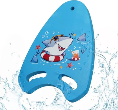 Kickboard voor Kinderen met Ergonomische Grip, Ideaal voor Zwemtraining en Waterplezier, Inclusief Zwemring en Cartoon Ontwerp, Blauw