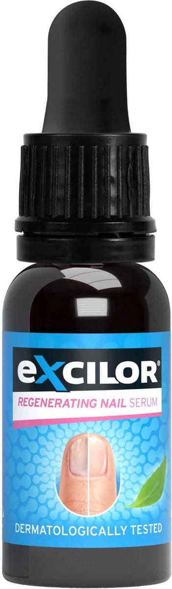 Excilor Regenererend Nagelserum - Herstel de gezondheid van je broze, verkleurde of beschadigde nagels - Dermatologisch getest - Plantaardig actief ingrediënt - 10 ml