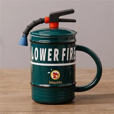 480ML Grappige Brandblusser Mok Kantoor Woonkamer Buiten Persoonlijkheid Theekop Mannelijk Vrouwelijk Student Koppel Keramische Beker 480ML