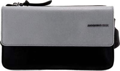MANDARINA DUCK Leren Gordeltas Schoudertas Essential Bum Bag Black Zwart