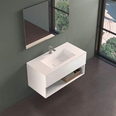 progettobagno Evo 54 Lago Uno washbasin with vanity unit 100 cm MB54E100LAPHIBI