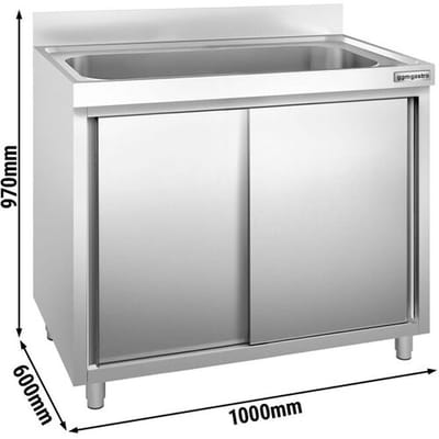 GGM Gastro Topfspülschrank PREMIUM - 1000x600mm - mit 1 Becken