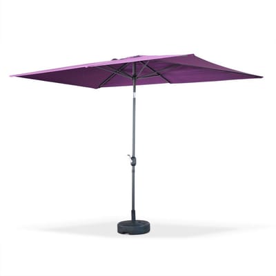 sweeek - Rechthoekige touquet parasol 2x3m, draaibare aluminium centrale mast en opendraaikruk