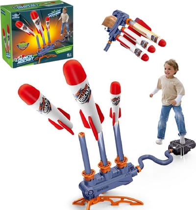 GT - Target Stamp raket Rocket Schieten stamp raket buitenspeelgoed voor kinderen - Inclusief 3 raketten - Zomer Speelgoed voor jongens / meisjes - Nieuwste rage 2023 zomer kinderspeelgoed zwembad speelgoed cadeau