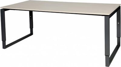 Verstelbaar Bureau - Plus 180x90 Eiken - zwart frame