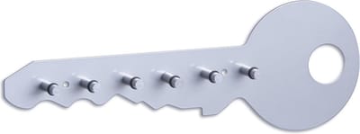 Zeller Sleutelrek voor 6 sleutels - zilver - 35 x 12 cm - Sleutels ophangen - Decoratief sleutelrekje