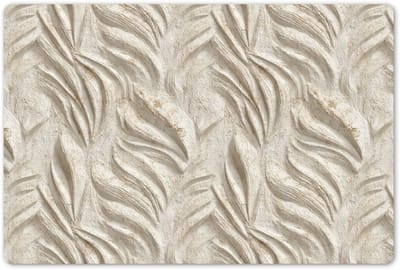 Placemats 45x30 cm - Placemat kunststof - 1 stuk - Textuur - Reliëf - Beige - Borden onderleggers - Decoratie voor op tafel - Keuken tafeldecoratie accessoires - Vinyl onderlegger - Tafelversiering