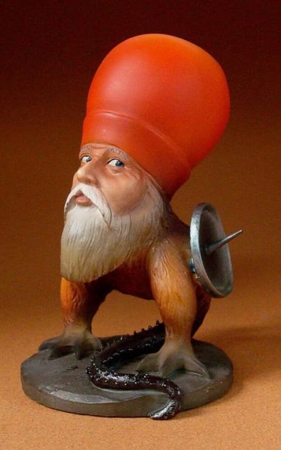 Gedrocht met baard uit Het Laatste Oordeel - Jeroen Bosch - 10 cm