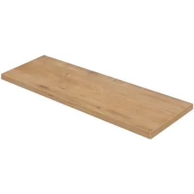 Aquazuro Wastafelblad Napoli - Hout - Melamine - Natuur Eik - 180x48cm