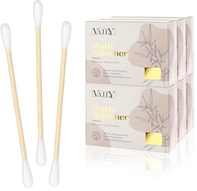 Duurzame Bamboe Wattenstaafjes – Verpakking van 1200 Pluisvrije Sticks