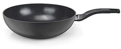 30 cm Wokpan van Aluminium met Deksel - 4.7 Liter Capaciteit, Geschikt voor Inductie