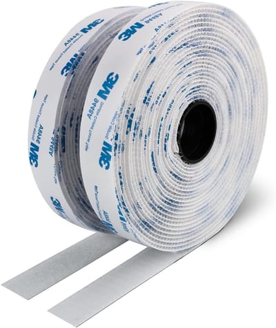 Dikke zelfklevende klittenband tape 25mm x 6m voor sterke bevestiging, nylon stof sluiting en herbruikbare toepassingen