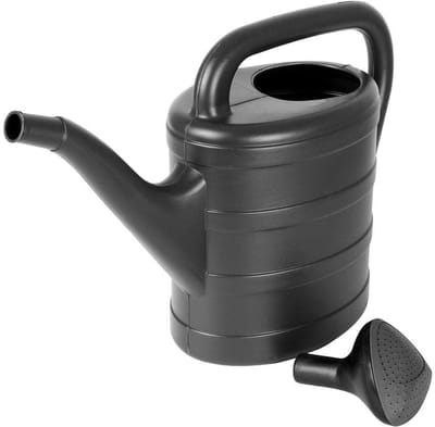 Gieter, gieter, klassiek design met zeef, maatindeling voor het besproeien van planten, licht donkergrijs, 5 l