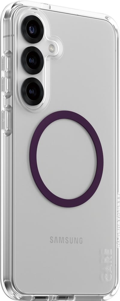 CARE by PanzerGlass Flagship Case Transparent Urban Combat w. Plum Purple QI Compatible Samsung Galaxy S25+
