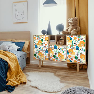 Sticker voor kindermeubels: De Leeuwenkoning van de Jungle, 40 x 60 cm