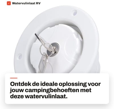 Dailygoods- Vergrendeling Cap met 2 Sleutels - Watervulinlaat - Zwaartekracht - Afdichtring - Bevestigingsschroeven - Diameter 78mm