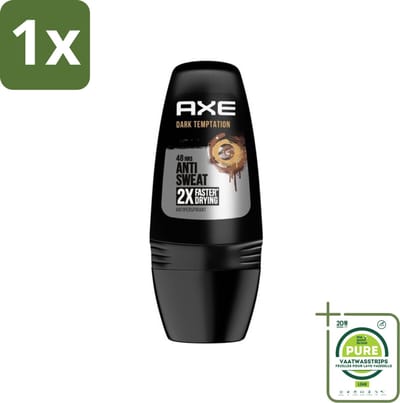 1 x Axe - Deodorant Roller - 48hrs Anti Sweat - Dark Temptation - Anti-transpirant - 50 ml - 48 Uur Bescherming - Antitranspirant Roller - Zweetbevochtiging - Geur - Chocolade