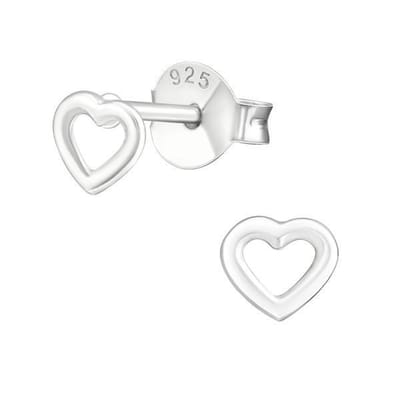 Amanto Oorbellen Elvira - 925 Zilver E-Coating - Hart - Ø4mm