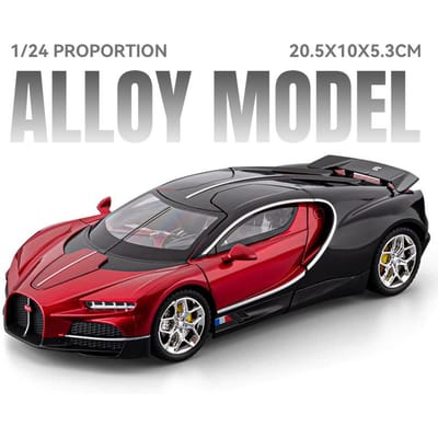 1:24 Bugatti Tourbillon Supercar Legering Spuitgietmetaal Modelauto Hoge Simulatie Ornamenten Decoraties Hobby Verzamelingen Vakantie gray