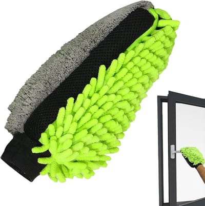 Was wanten - Microvezel doek - Auto reinigen - Sterke waterabsorptie - 19x26 cm - Groen