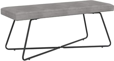 vidaXL - Bank - Lichtgrijs - 110 - x - 40 - x - 45 - cm - fluweel