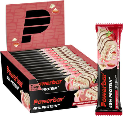 Powerbar eiwitreep | 40% Protein | Low Sugar | Strawberry White Choco - 40g (12 stuks)