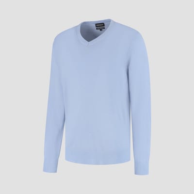 MERSO V-Hals – Merino Trui – 100% Merino Wol – Alpine Blue