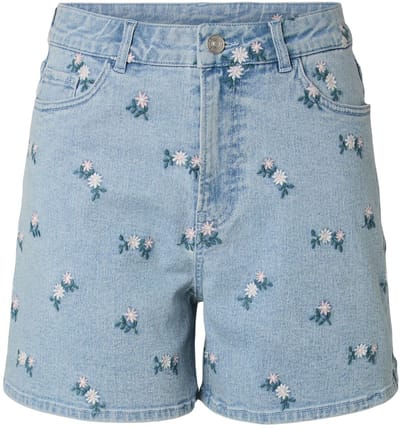 Pieces Denim short PCFLORA HW