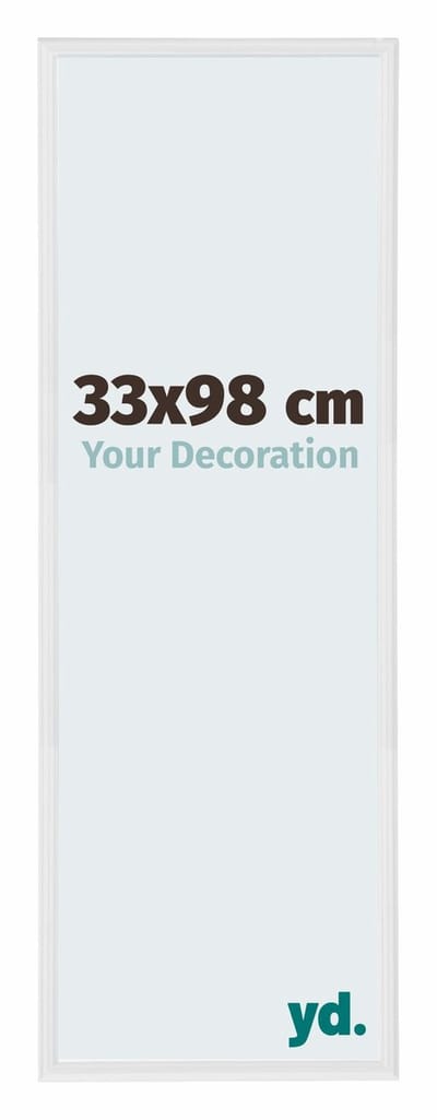 Your Decoration - Puzzellijst 33x98 cm - Wit Hoogglans - Puzzellijst 500-1000 stukjes - Kunststof Fotolijst - Annecy