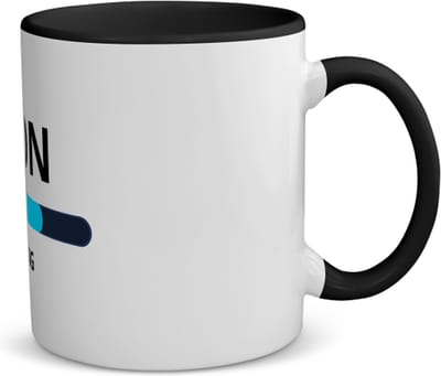 Akyol - zoon loading koffiemok - theemok - zwart - Zoon - ochtendkoffie laden - verjaardagscadeau - verjaardag - cadeau - cadeautje voor zoon - zoon artikelen - kado - geschenk - gift - 350 ML inhoud