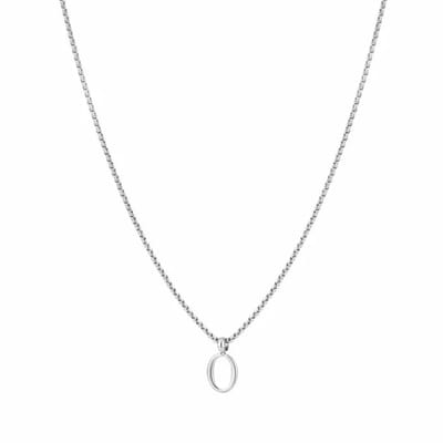 Bijoutheek Collier Letter O Zilver