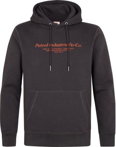 Petrol Industries - Heren Hoodie met print cedarwood - Zwart - Maat S