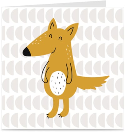 VOSJE | kaart zonder tekst / blanco wenskaart met envelop | zomaar kaartje | vos / cute fox