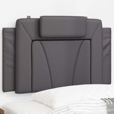 vidaXL - Hoofdbordkussen - "Viana" - 80 - cm - kunstleer - grijs
