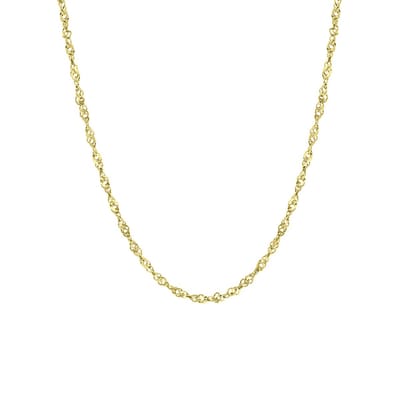 Lucardi Dames Aria Ketting - Staal - Ketting - Cadeau - 45 cm - Goudkleurig