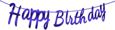 LUQ - Happy Birthday Slinger Verjaardag Versiering Letter Slinger Feestartikelen Feest Slingers Vlaggenlijn - Blauw