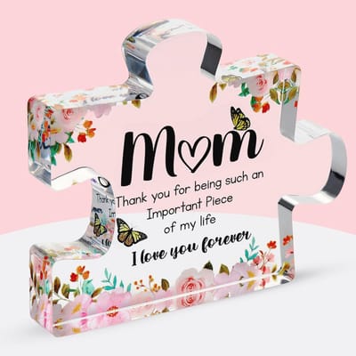 Uniek gegraveerd acryl puzzelstuk cadeau voor moeders - Perfecte verrassing voor Moederdag, Kerstmis en meer