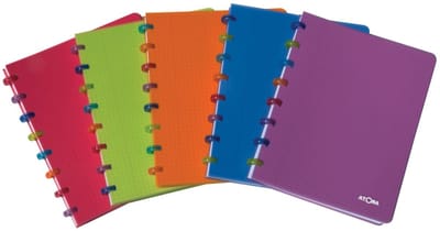 Atoma Tutti Frutti schrift - A4 - 144 bladzijden - Commercieel geruit - Geassorteerde kleuren - 10 stuks