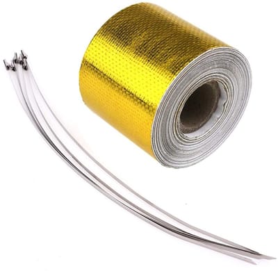 Dailygoods - Dailygoody - Hittewerende Tape - Thermische Bescherming - Goudkleurig - Warmte-isolerend - Zelfklevend - Geschikt voor Hittebestendige Toepassingen