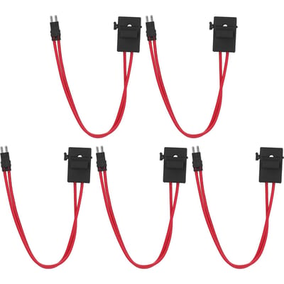 5 Stuks Auto Zekeringhouder Connector Mini Heavy Duty Draadverlenging voor Voertuig ATM 20A 16AWG met 5 black