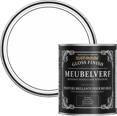 Rust-Oleum Wit Meubelverf Hoogglans - Katoen 750ml