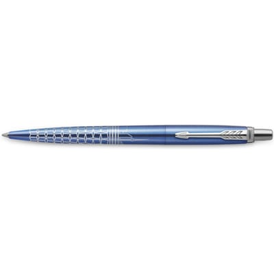Parker Jotter balpen | Special Edition | Seoul Blue met verchroomd detail | Medium penpunt | Blauwe inkt | Geschenkverpakking