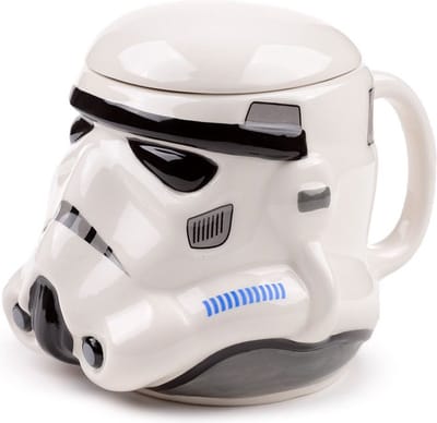 Beker/Mok - The Original Stormtrooper - Helm Zwart/Wit - Deksel - Keramiek - 550ml