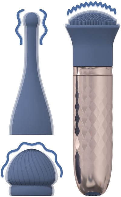 Loveline by Shots - Thrill - Verwisselbare Vibrator - Blauw
