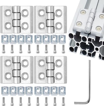 4pcs zilveren M4 kleine meubelscharniertjes - 2020 aluminium profiel - flexibele scharnier - M4 voor aluminium profiel - 2020 scharnier - M4 opklapscharnier met sleuf 6mm voor lichte DIY projecten