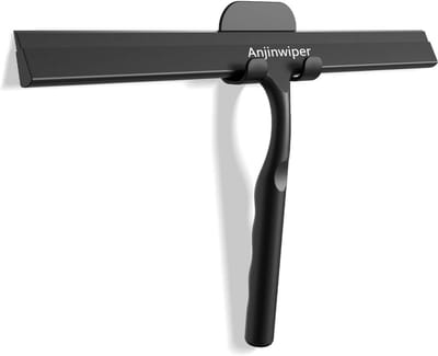 Silicone douchewisser zonder boren 31 cm zwart