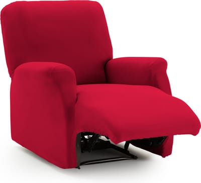 Belmarti® Relaxfauteuilhoes Anza 60cm tot 80cm breed - Rood - Zachte, luxe stretchstof vormt moeiteloos naar je fauteuil - Premium kwaliteit