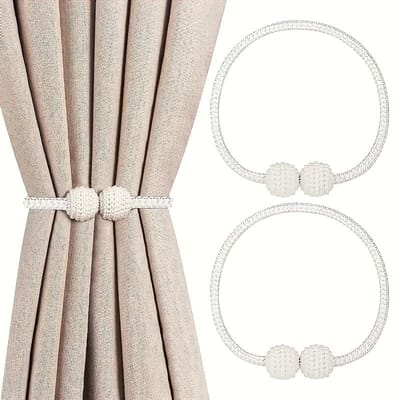 2 PIÈCES Embrasse de Rideau Magnétique Style Classique avec Aimant Puissant et Design Européen pour Décoration de Maison/Ornement de Pièce 2